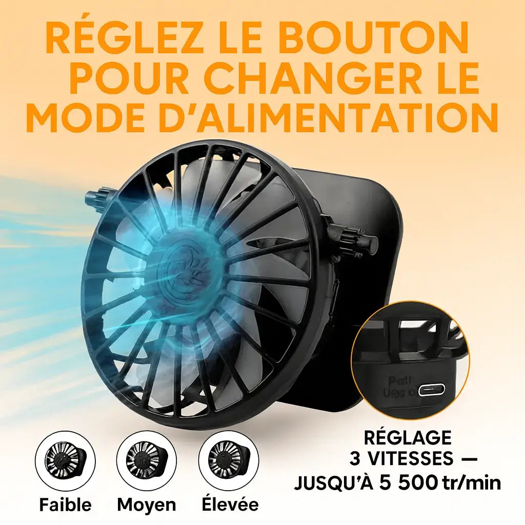 Chapeau ventilateur solaire – large bord, 2 mini-ventilos