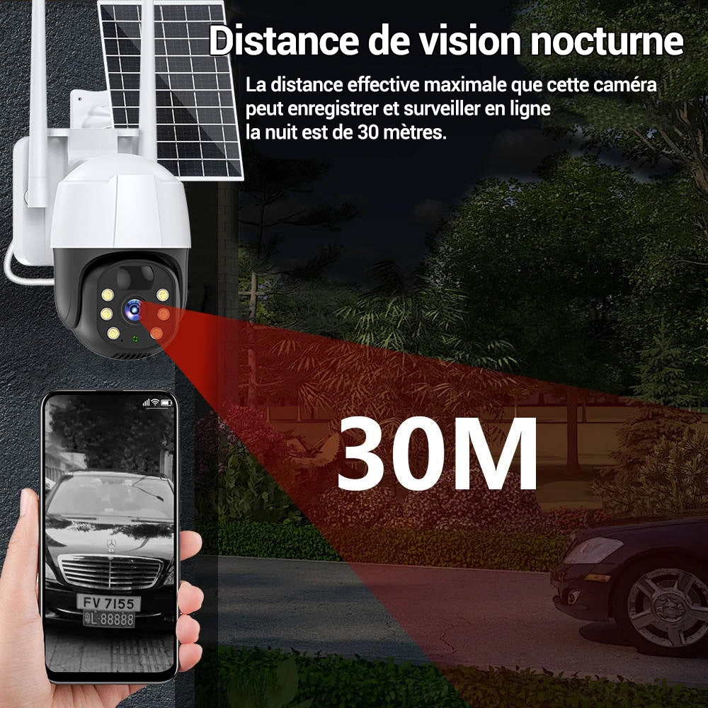 Caméra de sécurité solaire 3MP