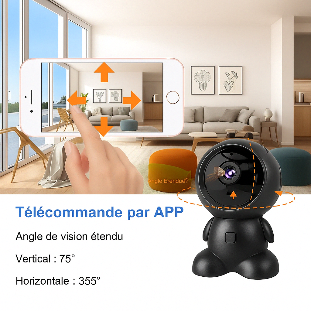 Caméra de Surveillance Intérieure WiFi Robot