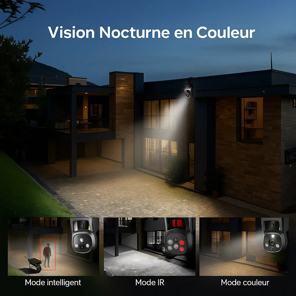 Caméra de Surveillance Solaire PTZ – 6MP avec Zoom 10X