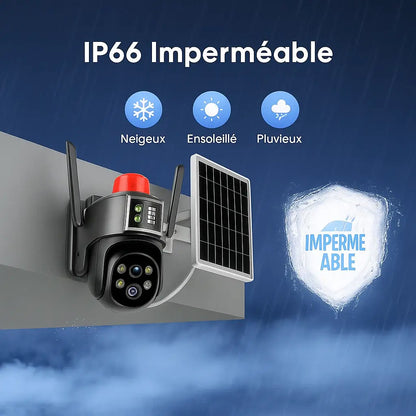 Caméra de Surveillance Solaire PTZ – 6MP avec Zoom 10X