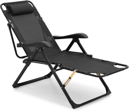 Chaise pliante lit picot avec réglage
