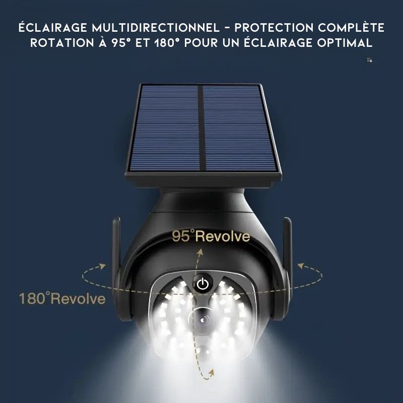 Projecteur Solaire avec Détection de Mouvement et Simulateur de Caméra de Sécurité