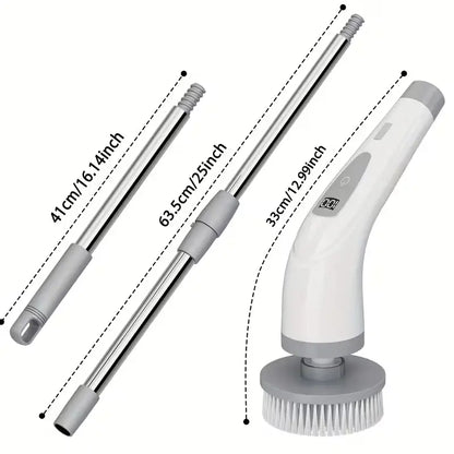 Brosse Électrique Rotative 8 Têtes – Manche 125 cm