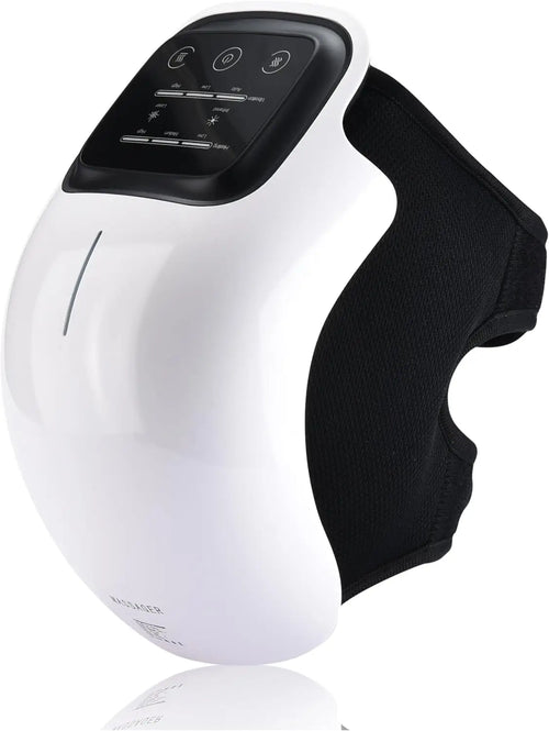 Masseur de genou chauffant – vibration & lumière rouge (rechargeable)
