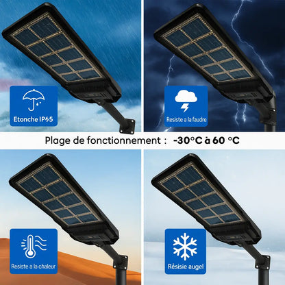Projecteur Solaire LED 400W 12000 lm avec Détecteur