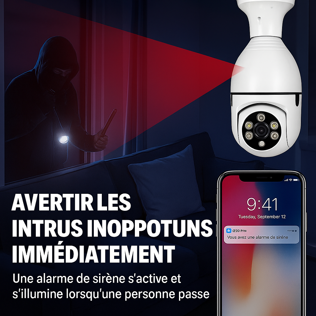 Caméra Ampoule WiFi 2MP