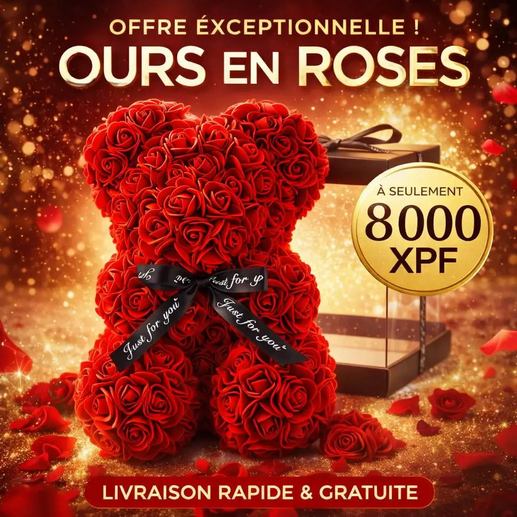Ours en Roses Éternelles – Le Cadeau d’Amour Inoubliable