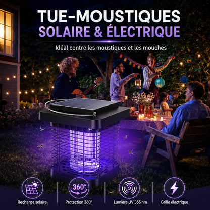 Tue-Moustiques Solaire & Électrique 1300V — IP65, Protection 360°