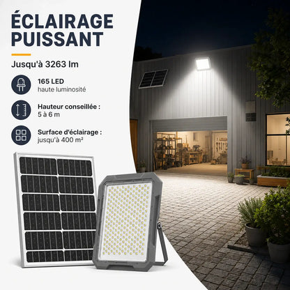 Projecteur Solaire LED 800W IP65 avec Télécommande