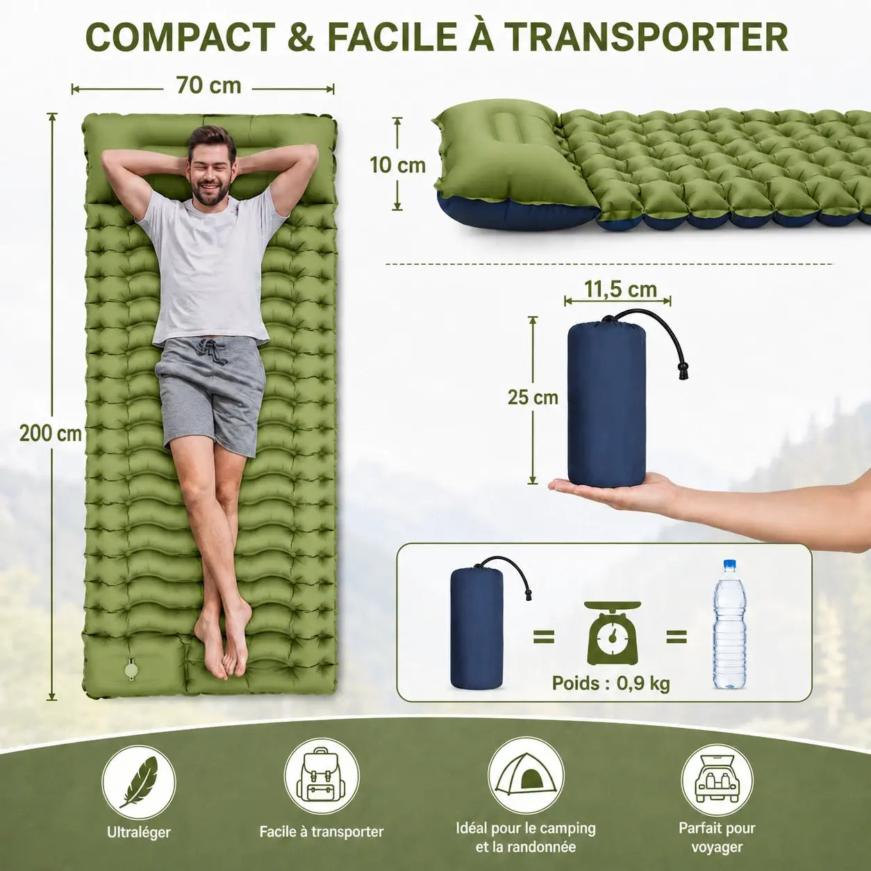 Matelas de Camping Gonflable