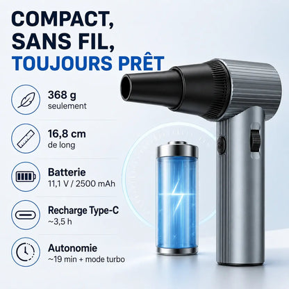 Souffleur Turbo X7 Pro – 90 000 RPM | Sans Fil & Ultra Compact