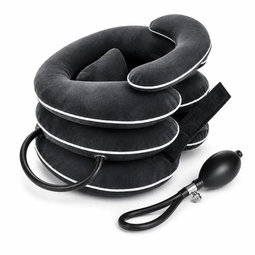 Coussin de Traction Cervicale Gonflable – Détente Nuque & Épaules | Ajustable & Nomade