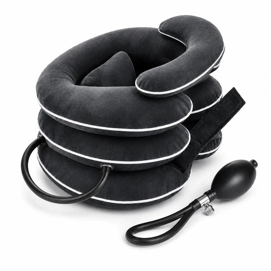 Coussin de Traction Cervicale Gonflable – Détente Nuque & Épaules | Ajustable & Nomade