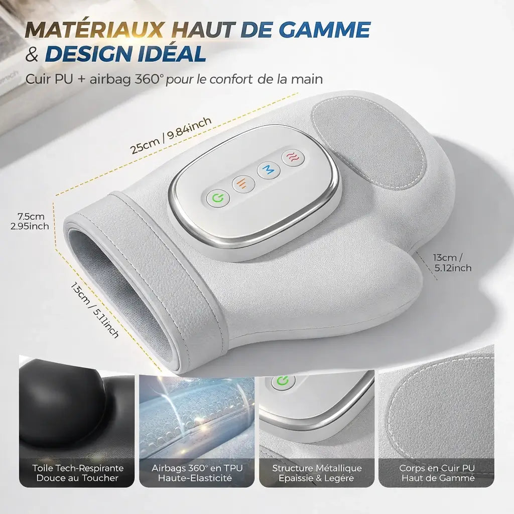 Masseur de Main à Compression Chauffante