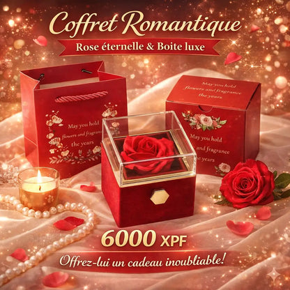 Cadeau Proposition : Cœur de rose Rotatif Acrylique