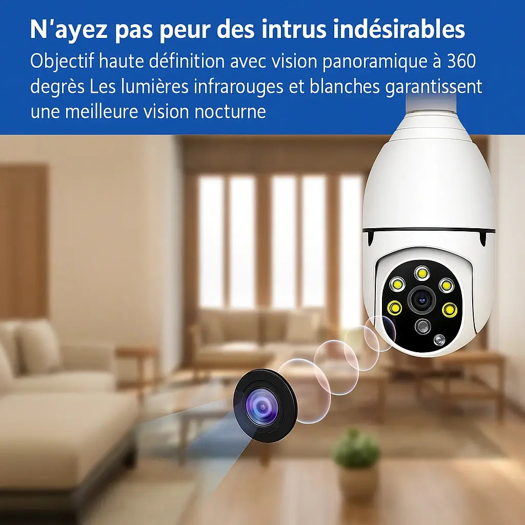 Caméra Ampoule WiFi 2MP