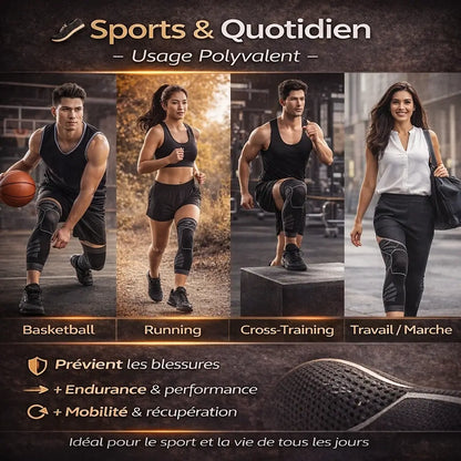 Manchon de Compression Genou & Mollet – Sport (M/L/XL)