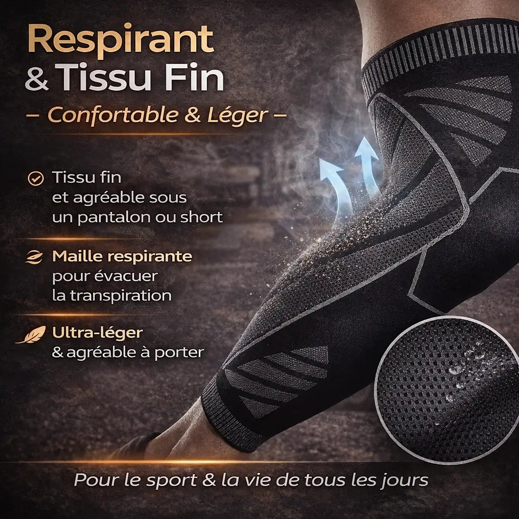 Manchon de Compression Genou & Mollet – Sport (M/L/XL)