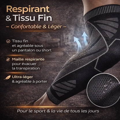 Manchon de Compression Genou & Mollet – Sport (M/L/XL)