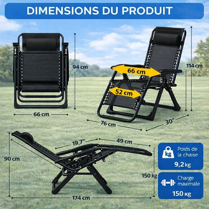 Chaise Pliante Zéro Gravité