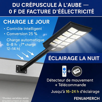 Lampadaire solaire 1000W – 800 LED IP65