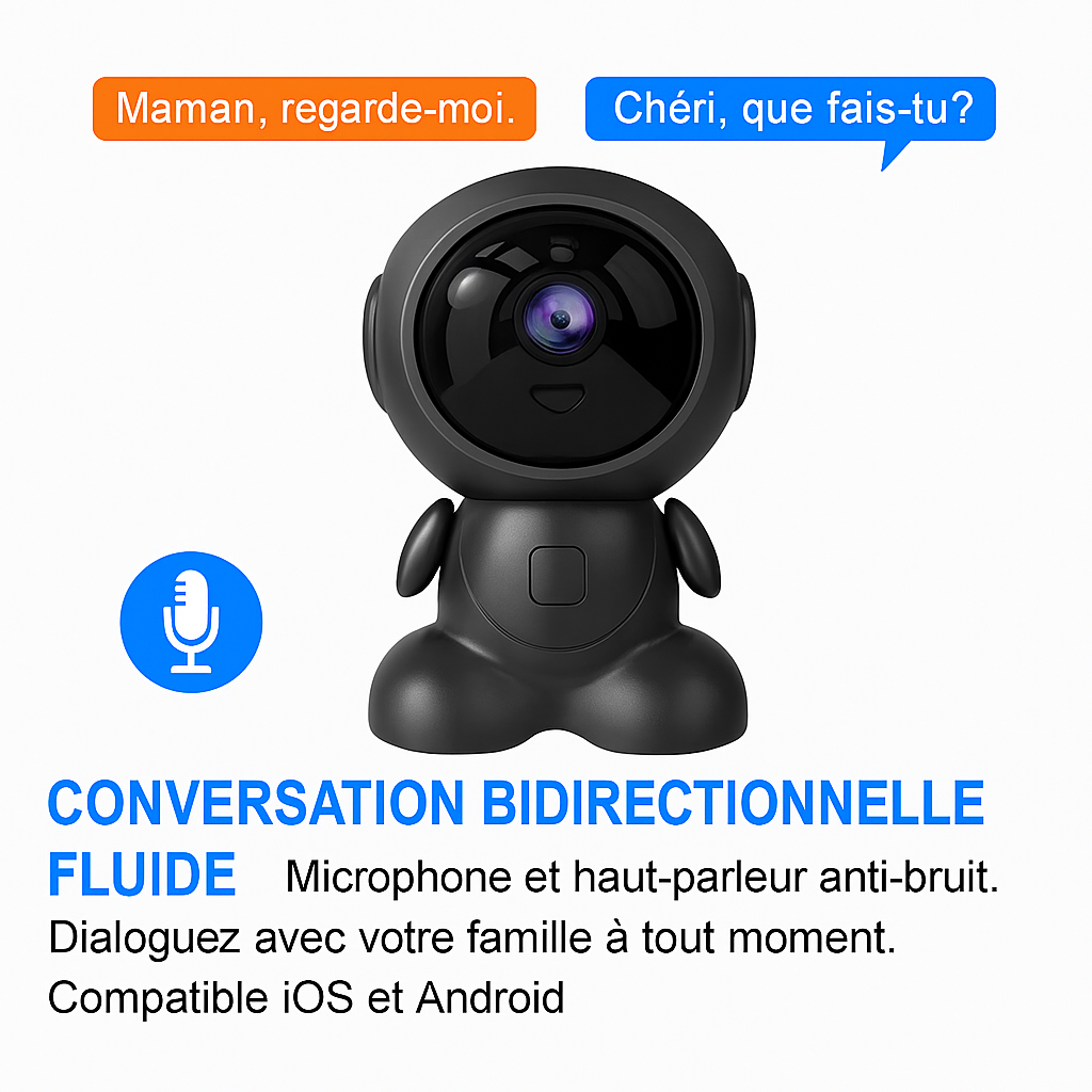Caméra de Surveillance Intérieure WiFi Robot