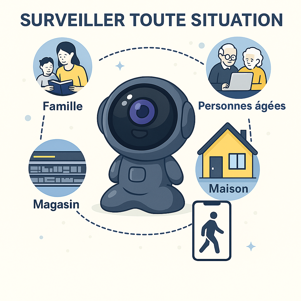 Caméra de Surveillance Intérieure WiFi Robot