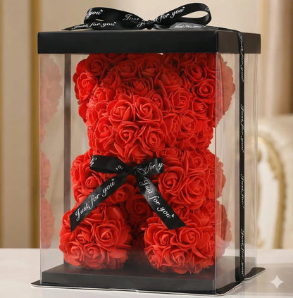 Ours en Roses Éternelles – Le Cadeau d’Amour Inoubliable