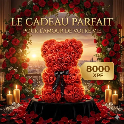 Ours en Roses Éternelles – Le Cadeau d’Amour Inoubliable