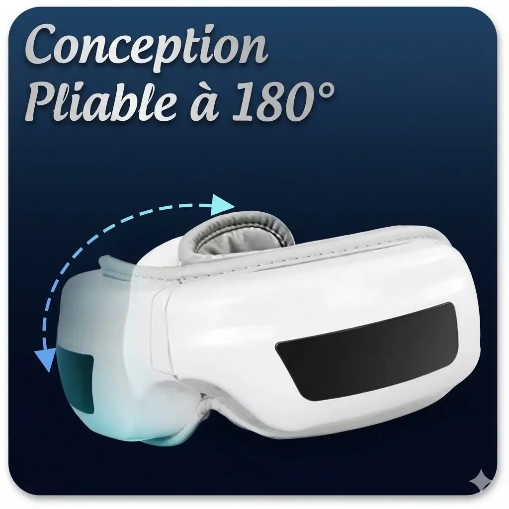 Masque Massage Yeux 3D – Pression d’air + Chaleur (3 niveaux) + Musique