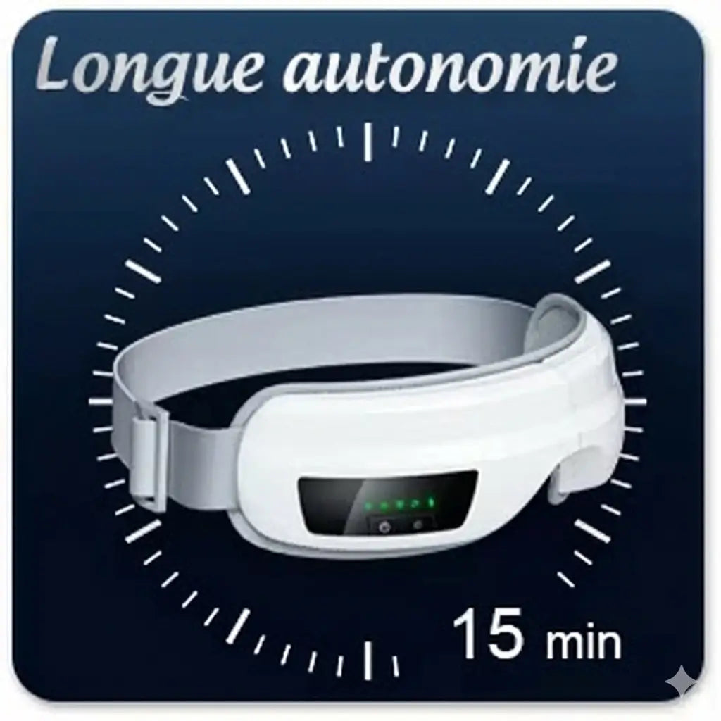 Masque Massage Yeux 3D – Pression d’air + Chaleur (3 niveaux) + Musique