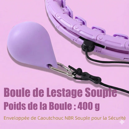 Hula Hoop Lesté Réglable (32 nœuds) – Détachable & Ajustable