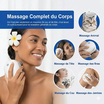 Masseur Cuir Chevelu (LED rouge + chaleur) — 5-en-1