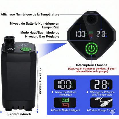 Douche Portable Rechargeable 6000 mAh – 4 Modes