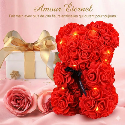 Ours en Roses Éternelles – Le Cadeau d’Amour Inoubliable