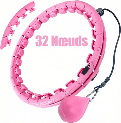 Hula Hoop Lesté Réglable (32 nœuds) – Détachable & Ajustable