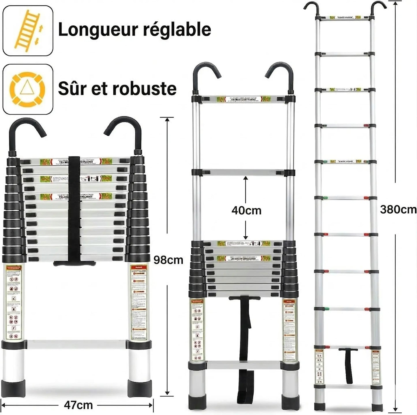 Echelle télescopique - 3.8 mètres