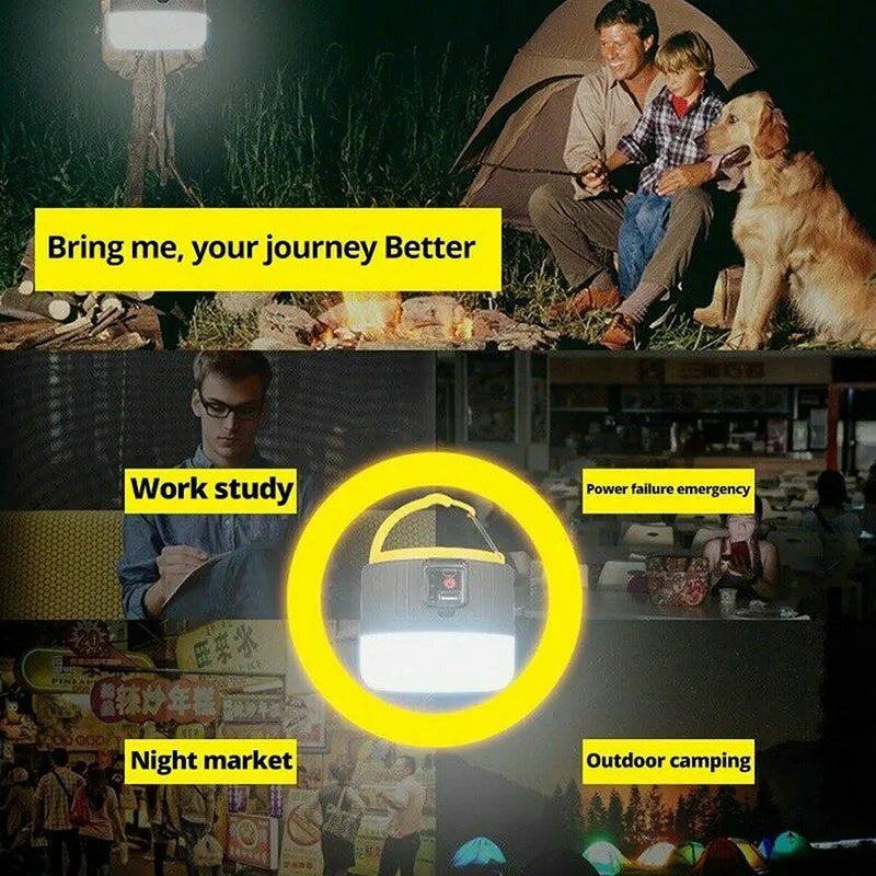 Lumières solaires de camping LED rechargeables par USB