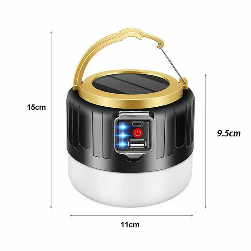 Lumières solaires de camping LED rechargeables par USB