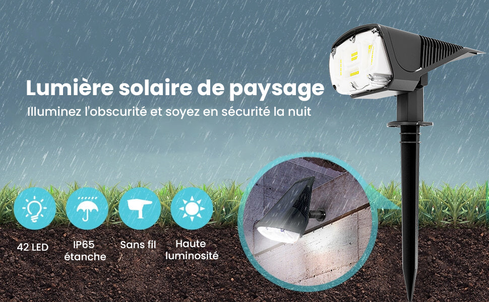PROJECTEUR SOLAIRE DE JARDIN