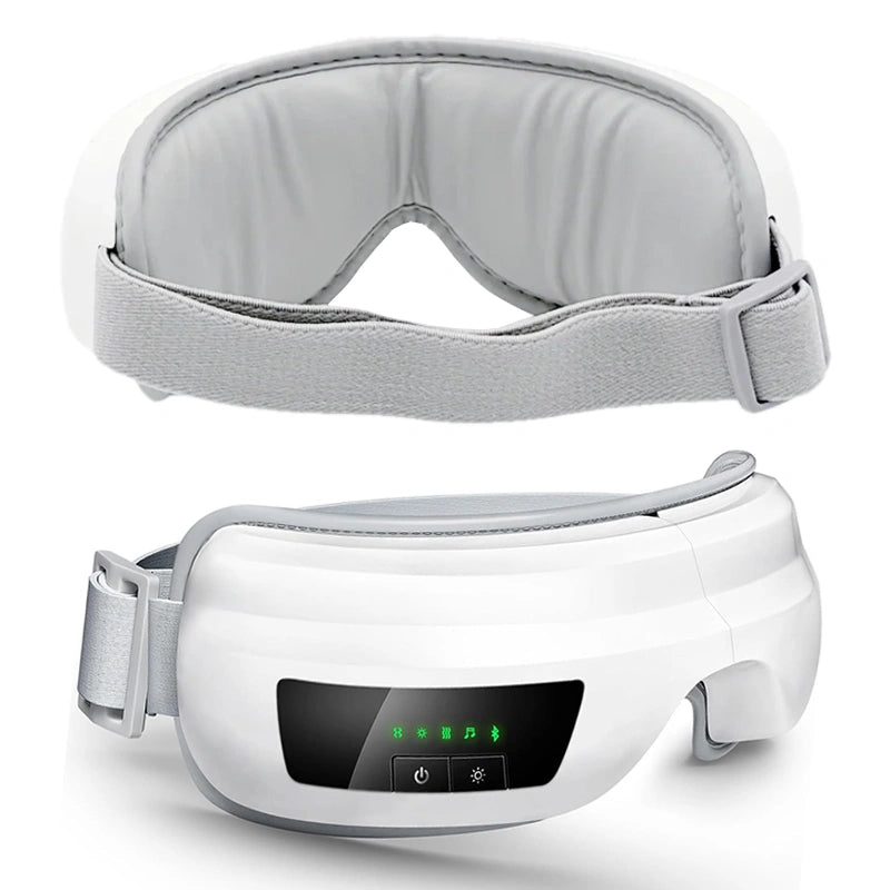 Masque Massage Yeux 3D – Pression d’air + Chaleur (3 niveaux) + Musique