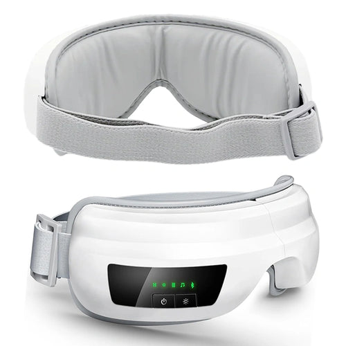 Masque Massage Yeux 3D – Pression d’air + Chaleur (3 niveaux) + Musique
