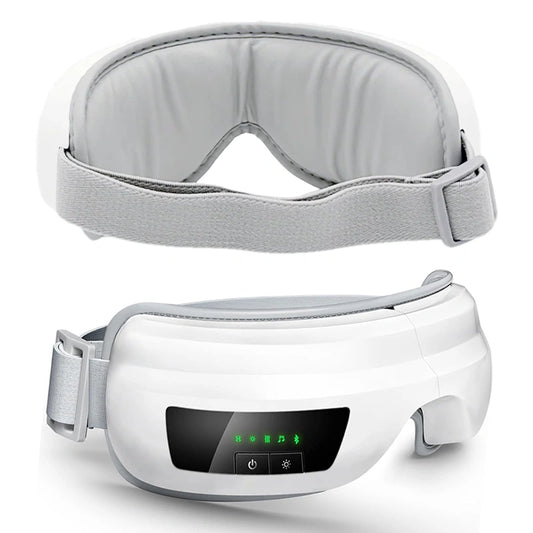 Masque Massage Yeux 3D – Pression d’air + Chaleur (3 niveaux) + Musique