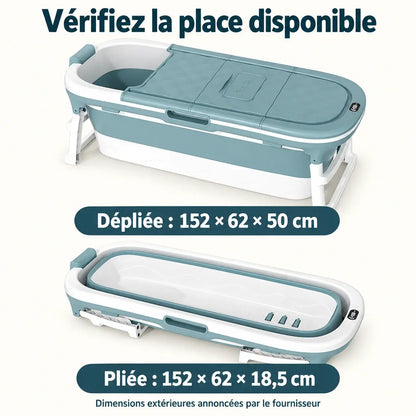 Baignoire pliable 152 cm avec afficheur de température