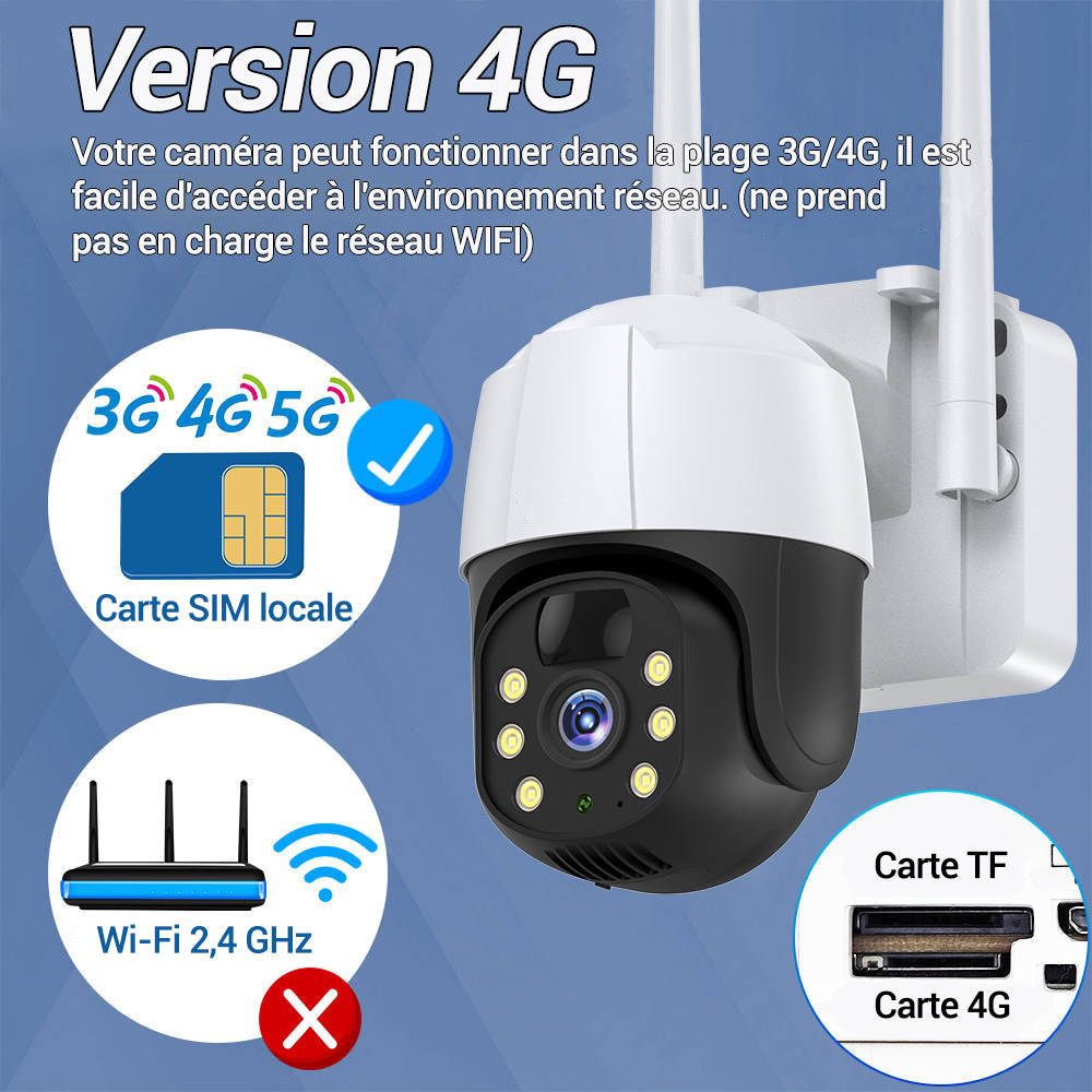 Caméra de sécurité solaire 3MP