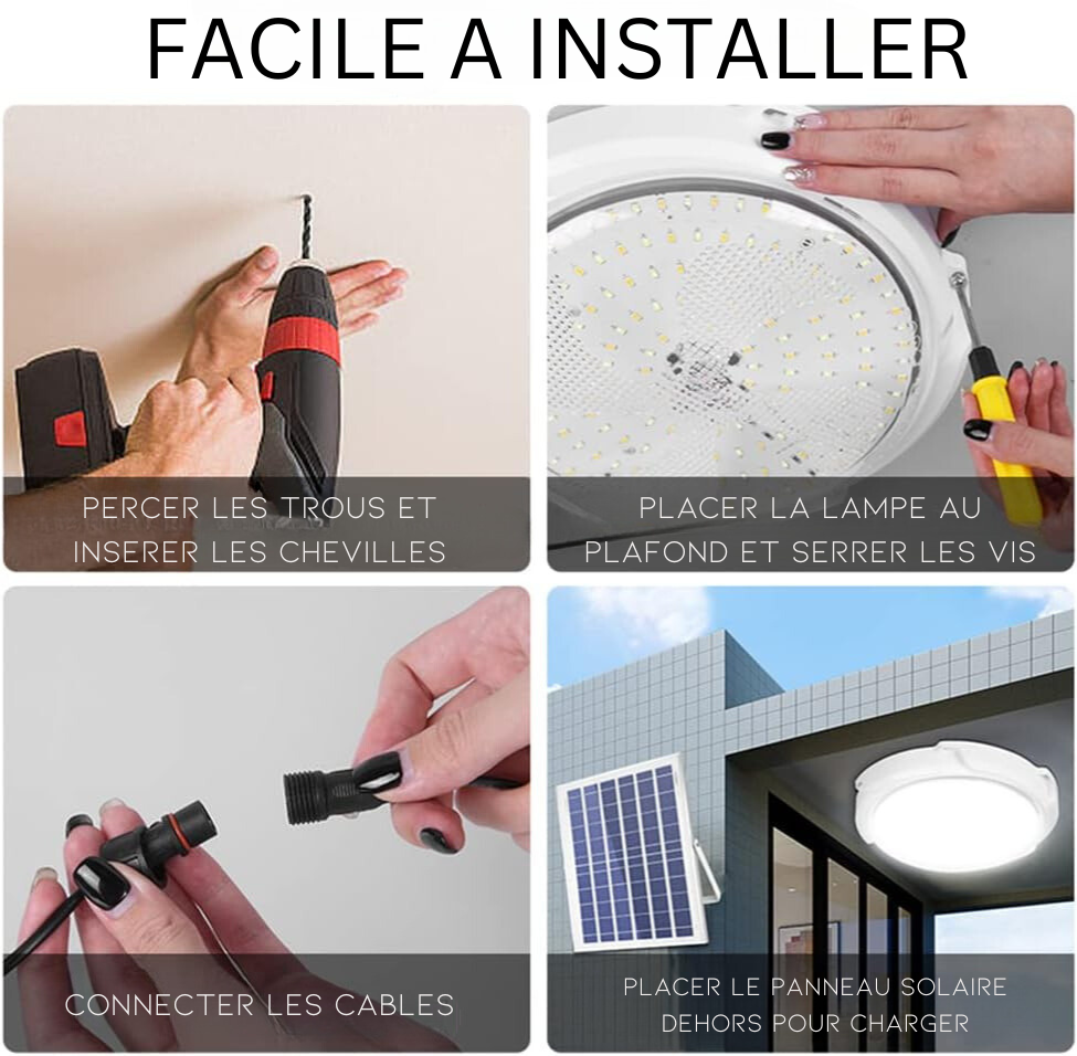 Plafonnier solaire de 200W