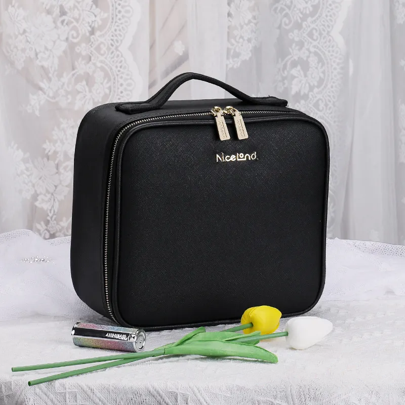 Mallette de Maquillage Portable avec Miroir LED