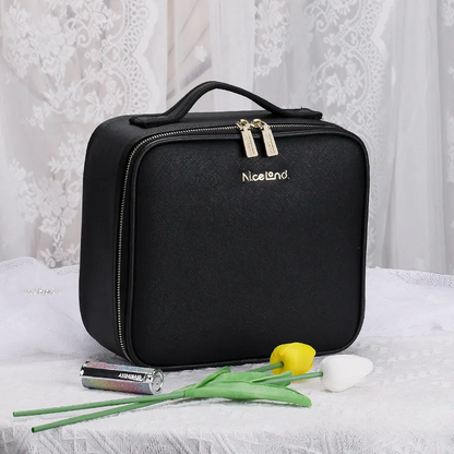Mallette de Maquillage Portable avec Miroir LED