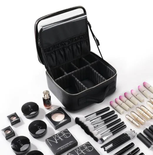 Mallette de Maquillage Portable avec Miroir LED